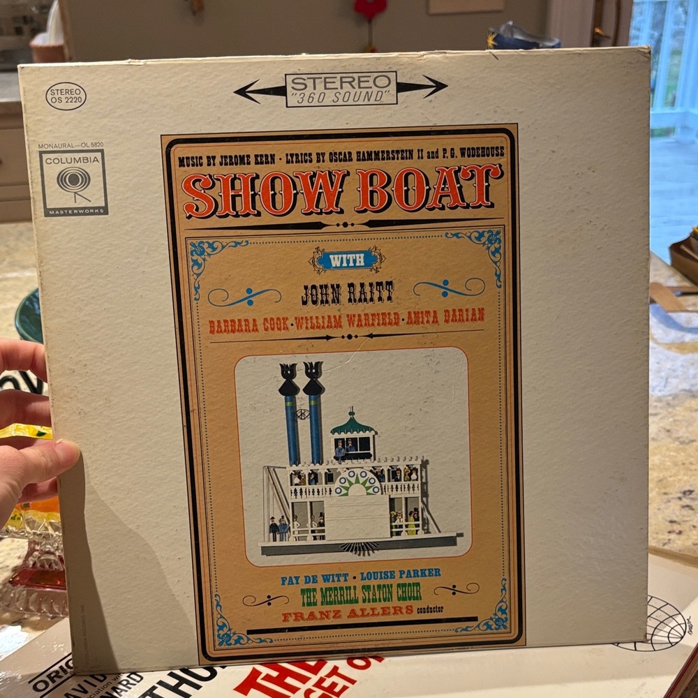 Columbia Show Boat Vinyl Record with Cream and Blue Cover